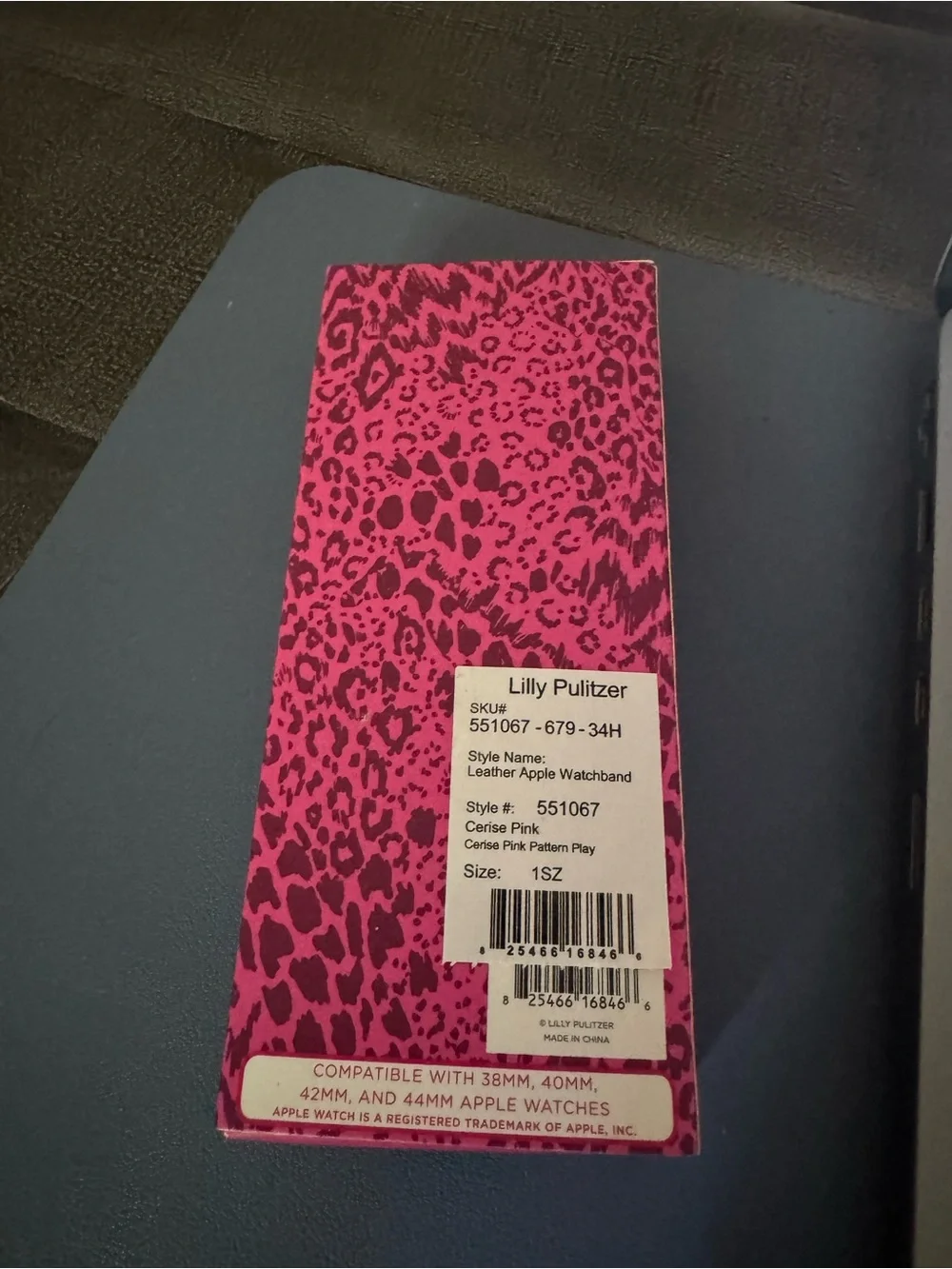 Lilly Pulitzer Hot Pink Leopard Apple Watch Band